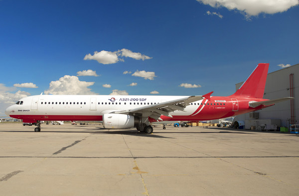 赛鹏紫玄A321-200 SDF首架机在Ascent航空服务公司启动客改货改装