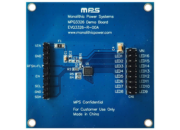 Monolithic Power Systems (MPS) EVQ3326-R-00A LED驱动器评估板的介绍、特性、及应用