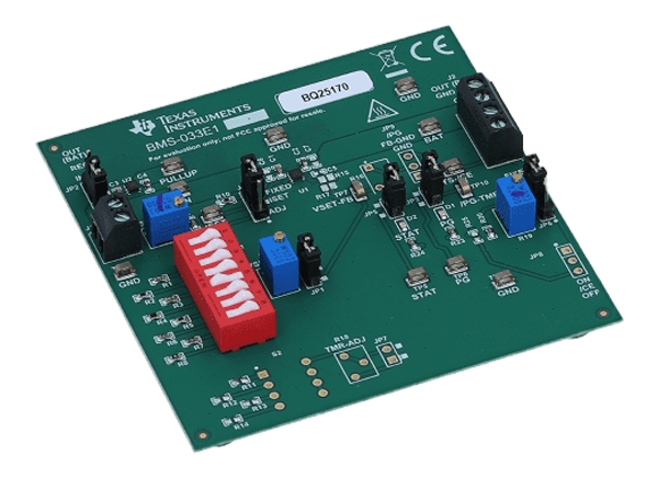 德州仪器bq25170EVM电池充电器评估模块的介绍、特性、及应用