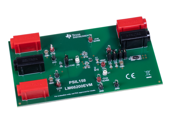 德州仪器LM66200EVM理想二极管评估模块的介绍、特性、及应用