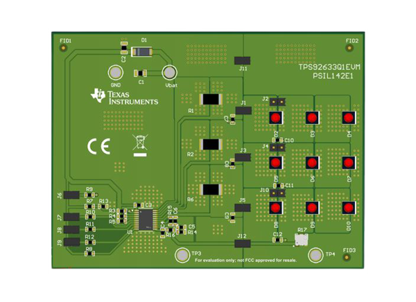 德州仪器TPS92633Q1EVM LED驱动评估模块(EVM)的介绍、特性、及应用