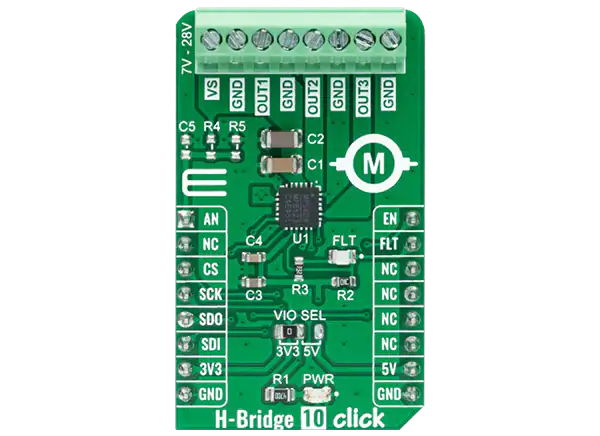 Mikroe H-Bridge 10单击的介绍、特性、及应用