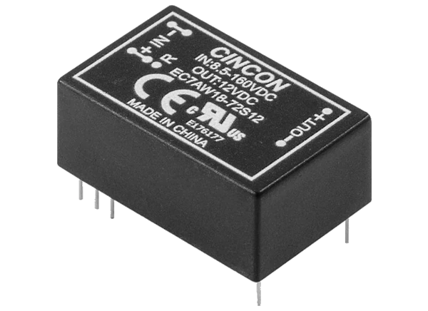 Cincon EC7AW18系列10W隔离直流转换器的介绍、特性、及应用