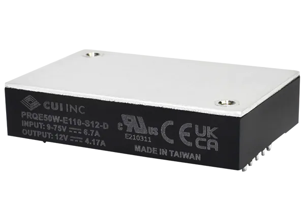 CUI Inc PRQExW-D 50W/75W隔离DC-DC转换器的介绍、特性、及应用