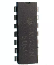 LM324由四个通道组成的运算放大器，具有真差分输入，共模输入和输出范围包含负电源