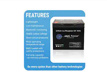 LFP12V50AB 12v 50ah LiFePO4电池的介绍、特性、及应用