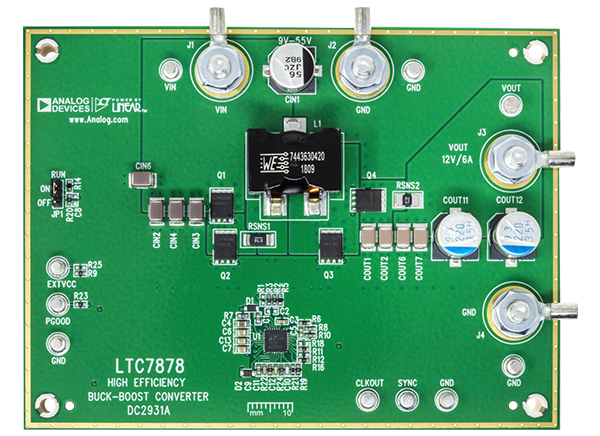 Analog Devices Inc.LTC7878的DC2931A评估板的介绍、特性、及应用