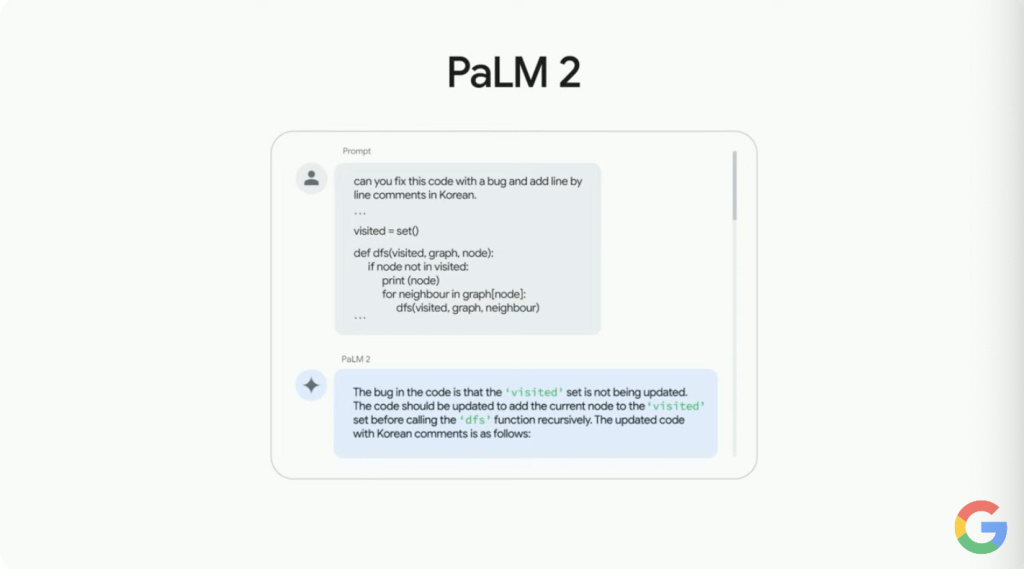 谷歌发布PaLM2大模型，支持100种语言