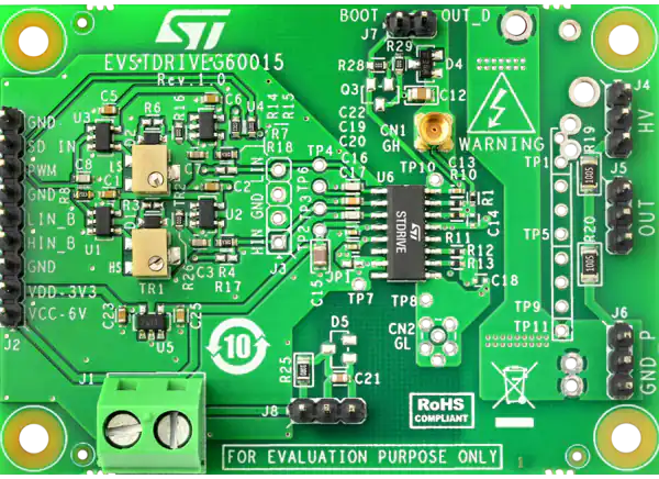 意法半导体EVSTDRIVEG60015演示板的介绍、特性、及应用