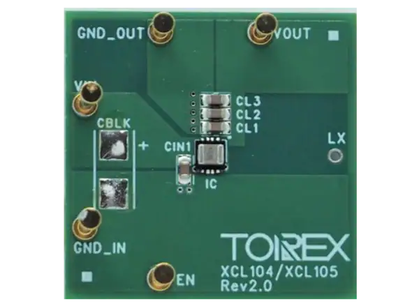 Torex Semiconductor XCL105评估板的介绍、特性、及应用