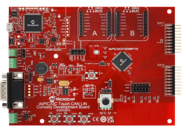 Microchip Technology EV97U97A dsPIC33C Curiosity开发板的介绍、特性、及应用