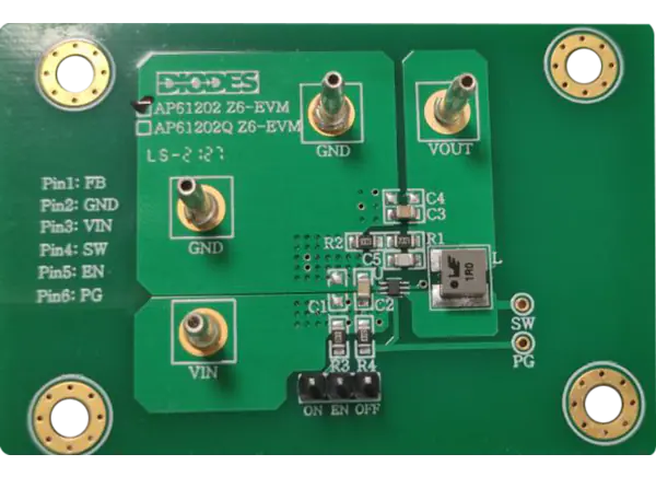二极管公司AP6120x评估板的介绍、特性、及应用