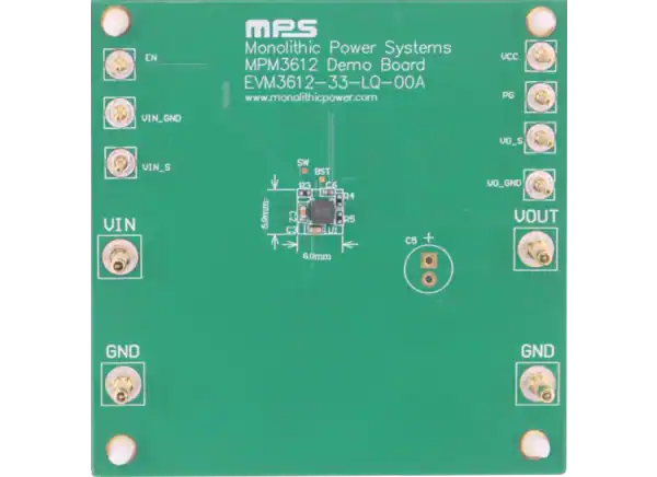 单片电源系统(MPS) EVM3612-33-LQ-00A评估板的介绍、特性、及应用