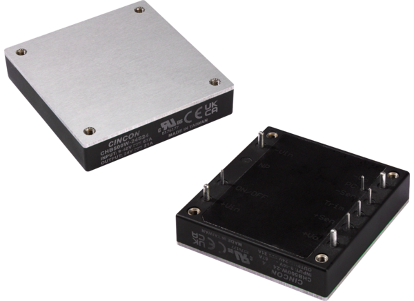 Cincon CHB500W 500W 4:1输入隔离DC/DC转换器的介绍、特性、及应用