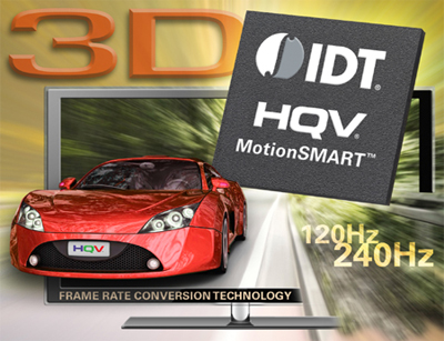 IDT公司推出业界首款运动补偿帧速率转换处理器