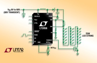 Linear推出80V高压侧电流检测DC/DC转换器LT3956