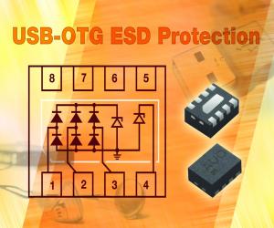 Vishay推出新款USB-OTG总线端口保护阵列