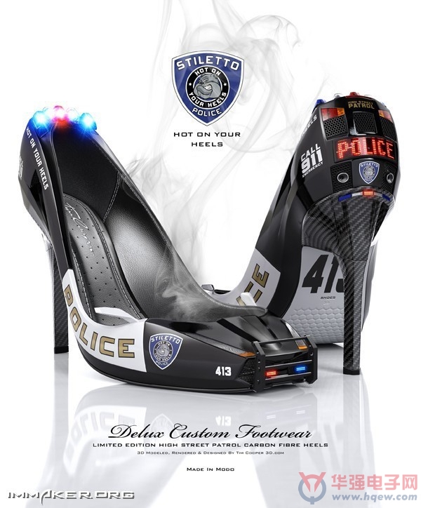 创意女警3D高跟鞋 就是这么炫酷