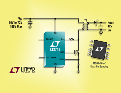 100V 隔离型反激式 DC/DC 控制器