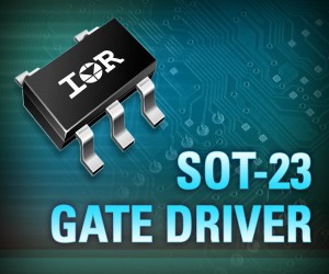 IR推出SOT-23-5L封装IRS44273L低侧栅极驱动IC