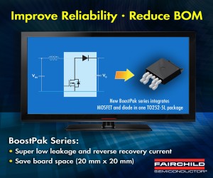 飞兆半导体100V BoostPak提高可靠性降低系统成本