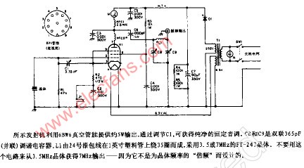 采用真空管的低功率80和40m发射机