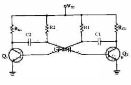 分立元件无稳态多谐振荡电路