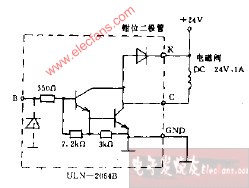 晶体管陈列驱动直流电磁阀电路图