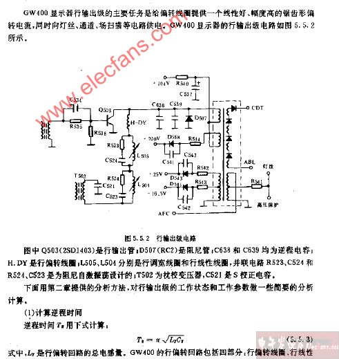行输出级电路图
