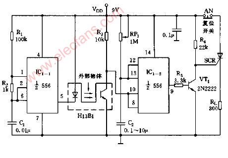 光电子脉冲遗漏检测器电路图