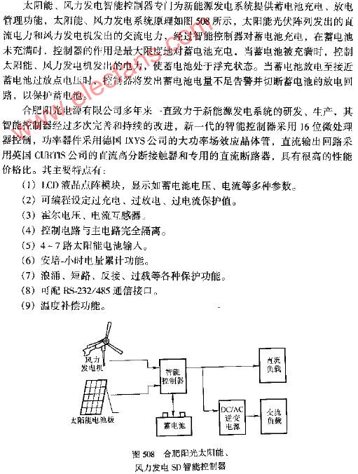 合肥阳光太阳能风力发电SD智能控制器电路图