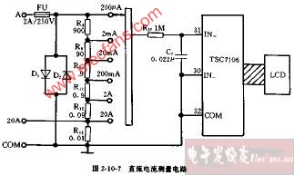 DT840D、CM3900A型直流电流测量电路图