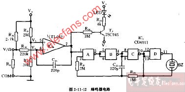 DT890、DT890A型蜂鸣器电路图