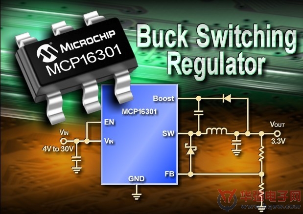 Microchip推出具备高效和紧凑设计的30V降压开关稳压器