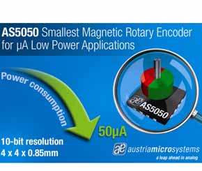 奥地利微电子推出AS5050旋转编码器