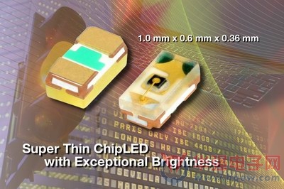 Vishay发布新款小尺寸0402 ChipLED封装的多色彩新型超亮LED