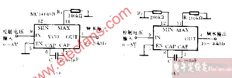 MC14046B构成的VCO电路图