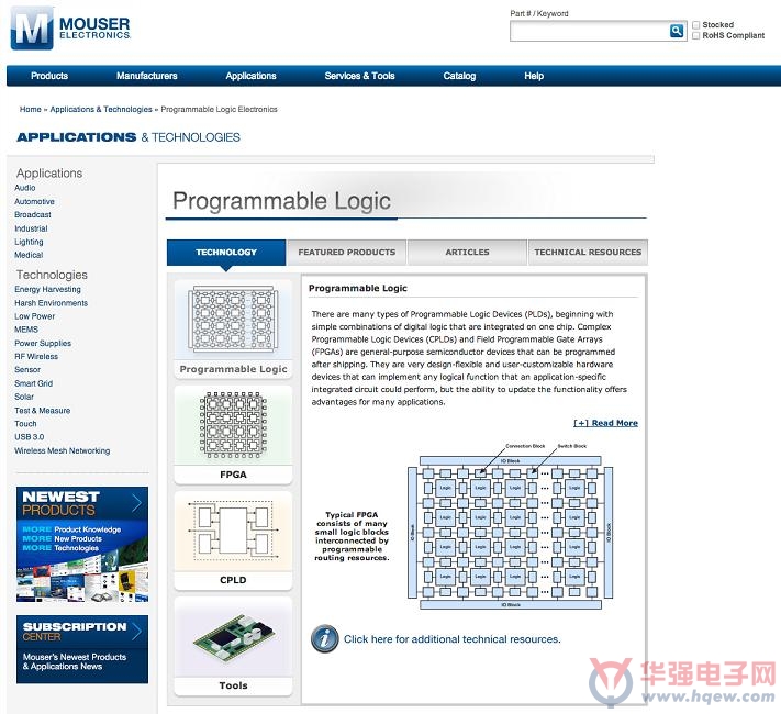 Mouser推出全新可编程逻辑技术网站