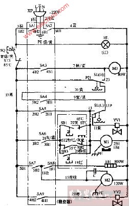美的WP5B全自动洗碗机电路图2