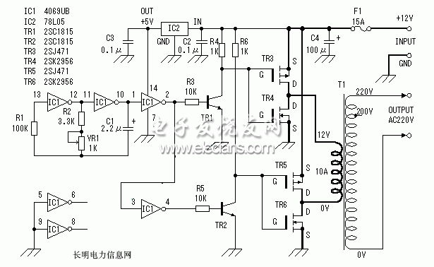 12V转交流220V逆变器工作原理