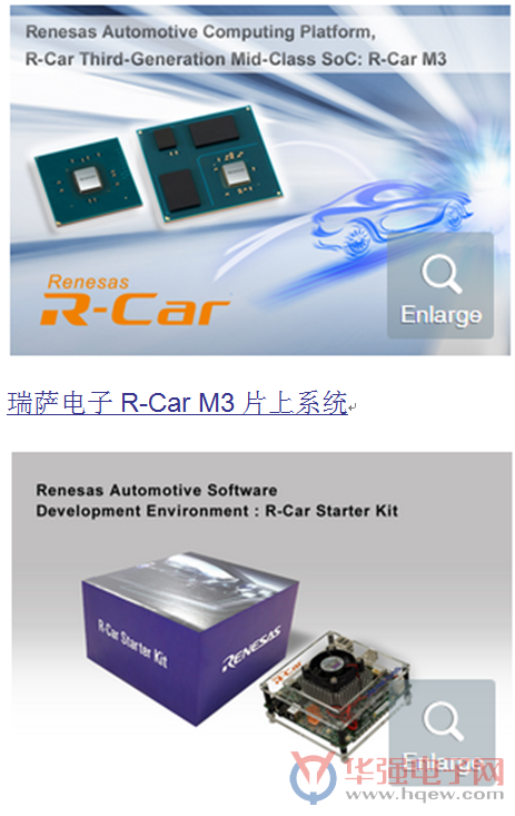 瑞萨电子推出两个版本的第三代R-Car入门套件