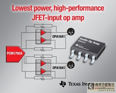 TI推出低功耗的高性能 JFET 输入音频运算放大器