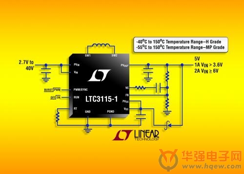 Linear推出LTC3115-1高温H级和高可靠性MP级版本