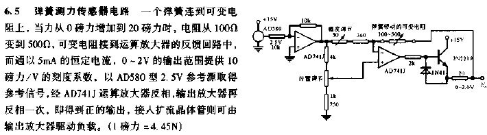 弹簧测力传感器电路
