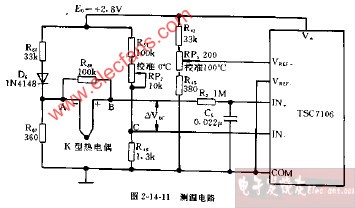 DT809C+、CM3920型测温电路图
