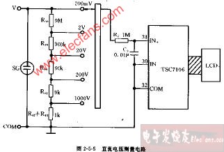 DT830A,CM3900,DT840型直流电压测量电路图