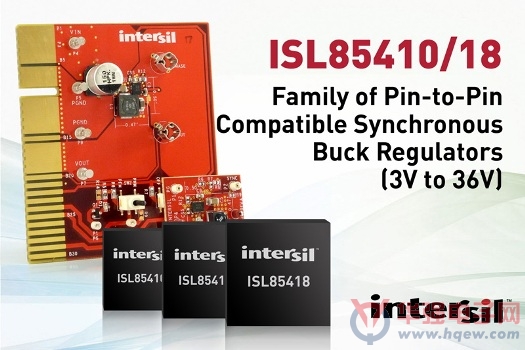 Intersil推出用于工业和医疗电子的新款同步降压稳压器