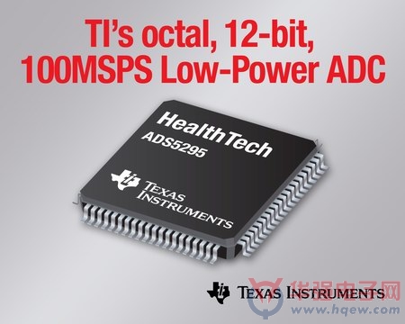 德州仪器推出最低功耗8通道100MSPS ADC