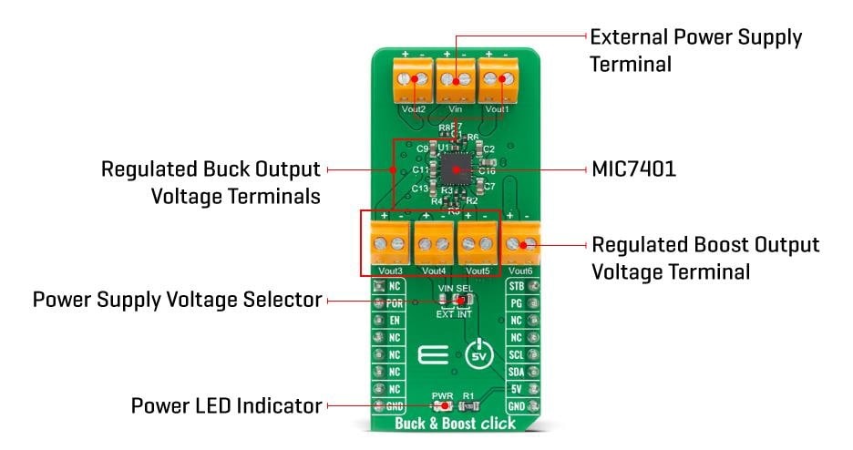 Mikroe Buck＆Boost Click的介绍、特性、应用及结构总览