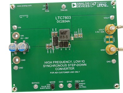 ADI DC / DC同步降压转换器DC2834A演示板介绍及特性